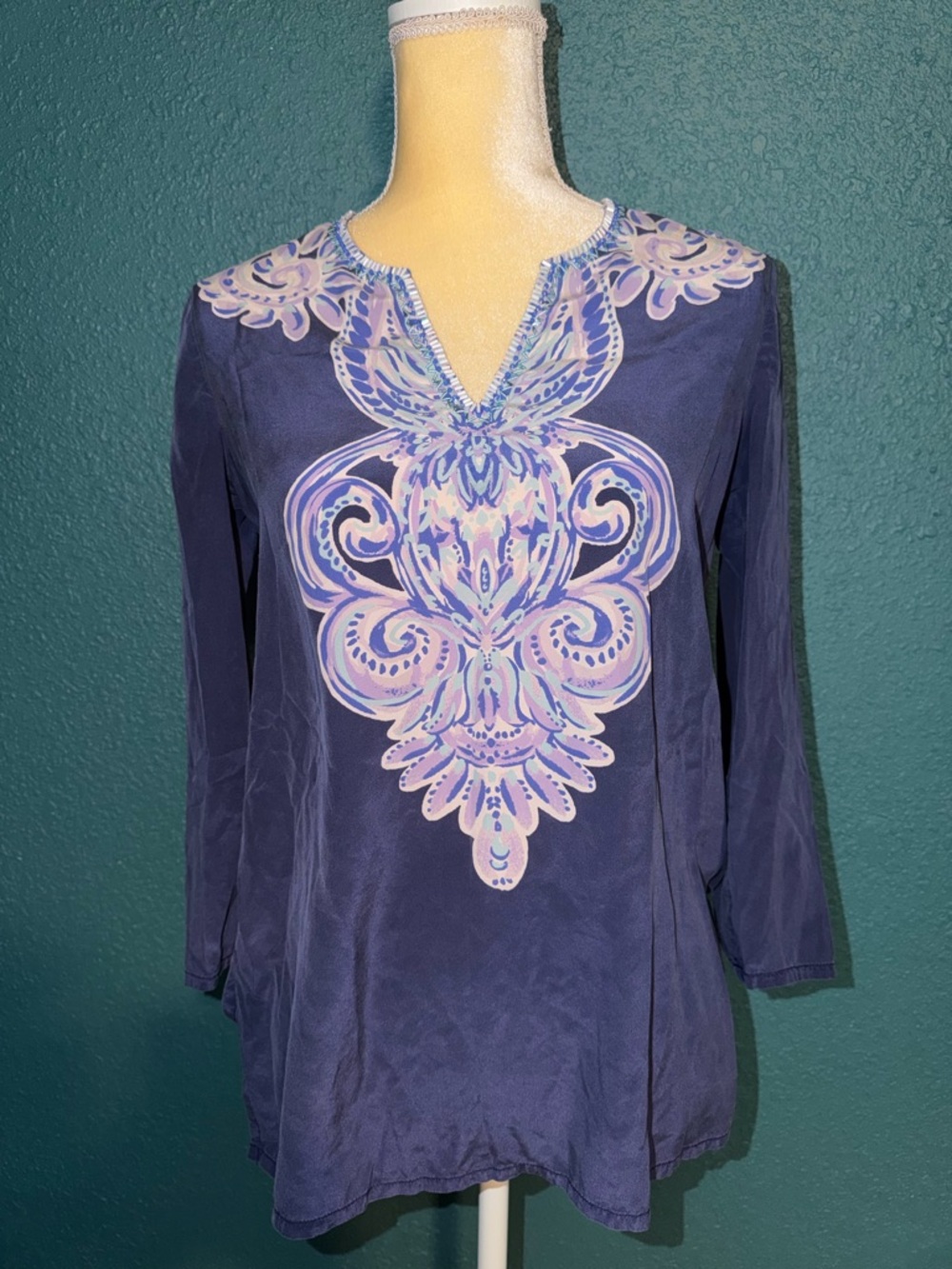 Lilly Pulitzer Renato 100% Silk Tunic XS